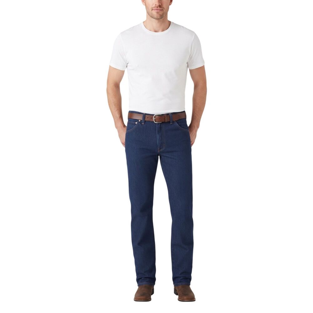 Wrangler Men's 13MWZ Blue Straight Leg No Stretch Jeans